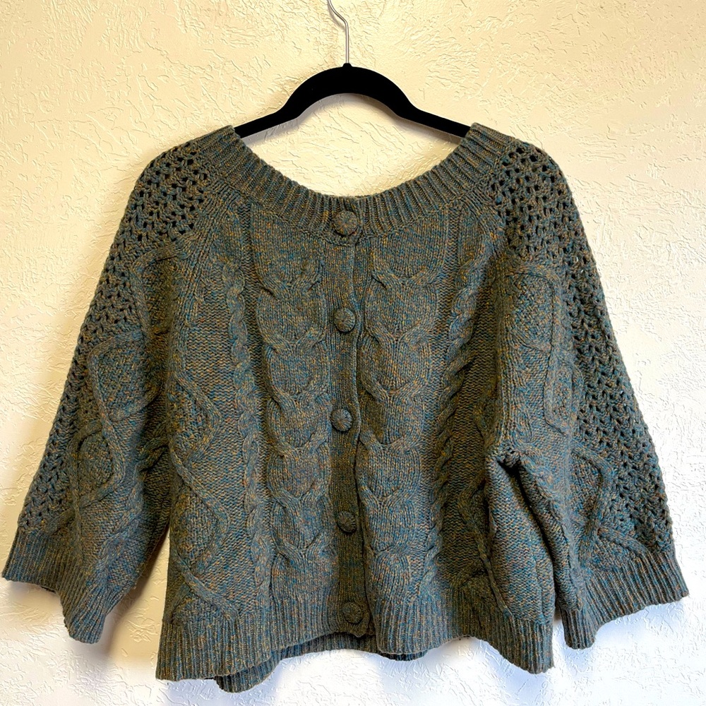 Anthropologie Far Away From Close Cropped Sweater